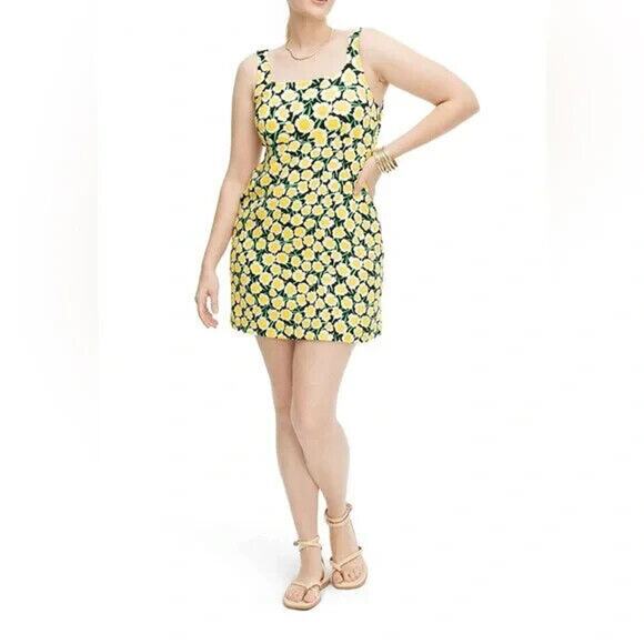 NWT Diane Von Furstenberg x Target Floral Mini Dress Women's 24 Yellow Tank - Picture 1 of 9